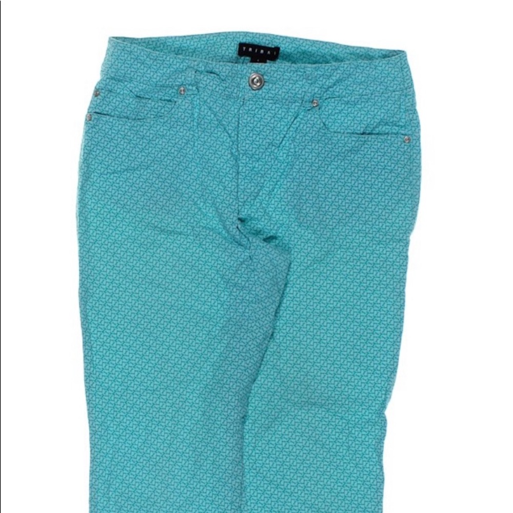 Tribal Teal Sz 6 28” inseam - Stitch Fix